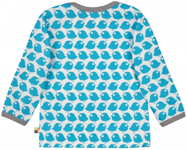 Langarm Shirt Spatzen - Petrol